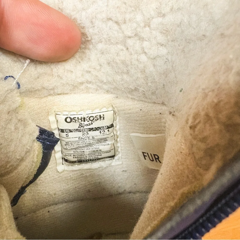 Oshkosh Blue Faux Fur Lined Snoe Cold Weather Wintet Snow Boot Toddler 5